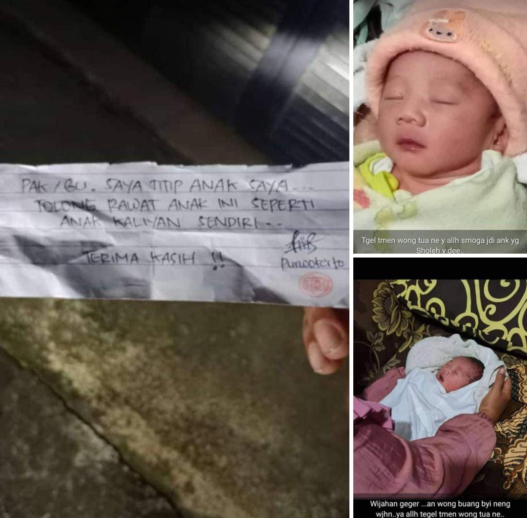 Bayi Baru Lahir Ditemukan di Depan Rumah Warga di Desa Bantar Banyumas 