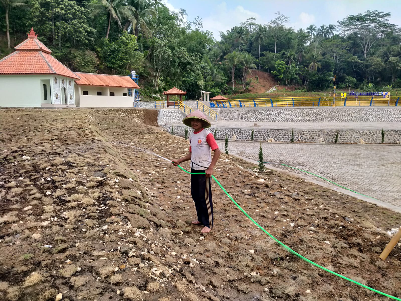 Pembangunan Embung Sawangan, Ajibarang Masuk Finishing