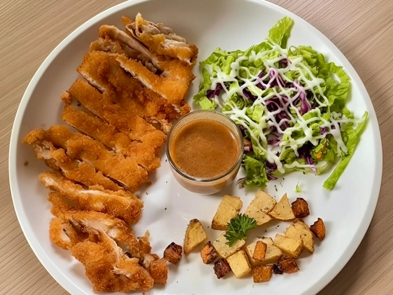 Lezatnya Crunchy Chikn’ Steak Berpadu Saus Gurih ala Titik Mula Coffee & Eats