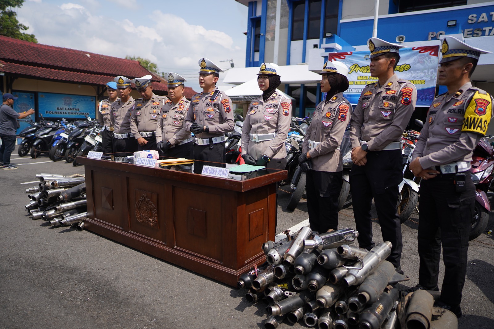 210 Kendaraan Berknalpot Brong Ditilang di Banyumas