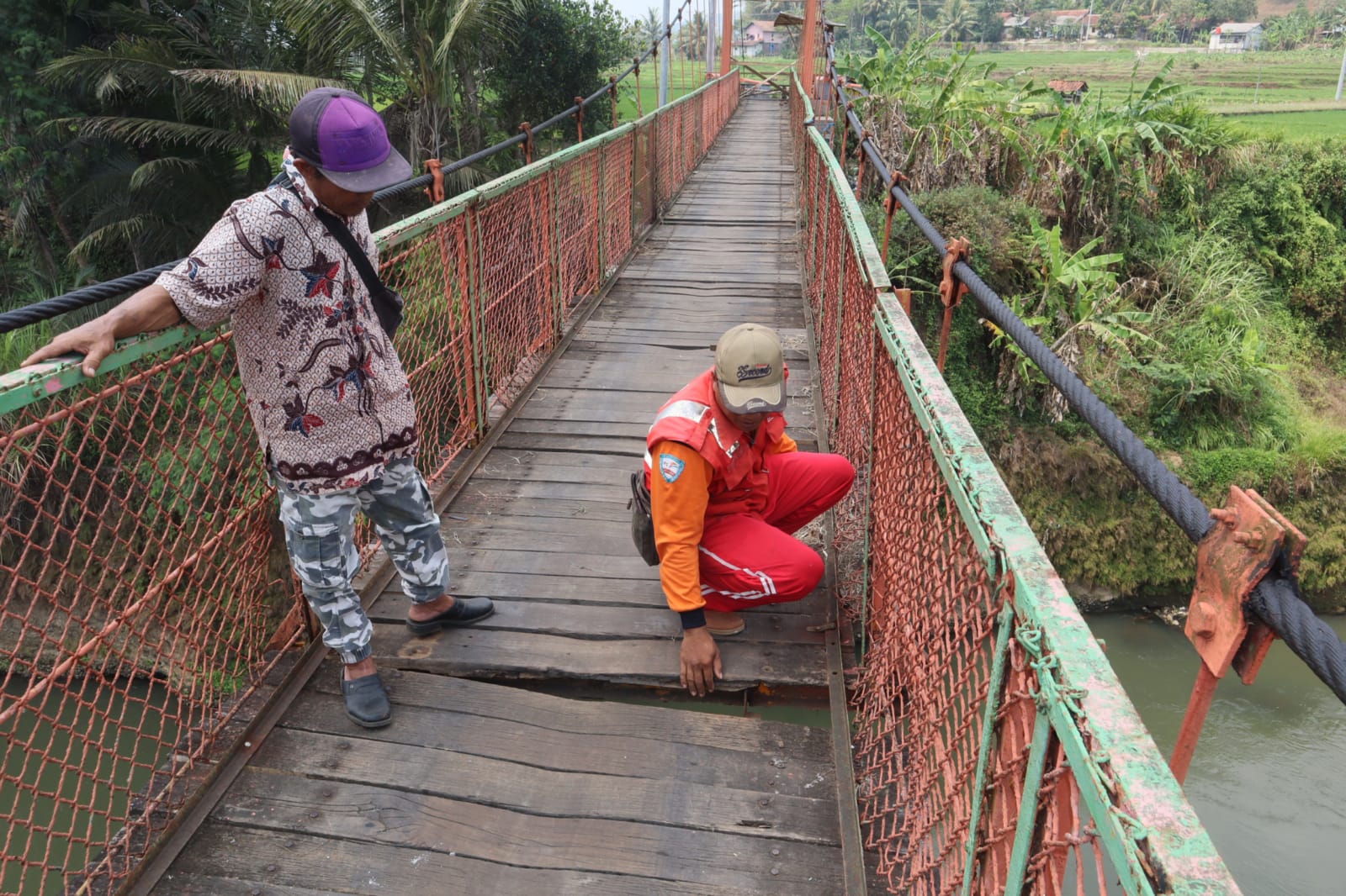 Jembatan Gantung Sidabowa Banyumas Ambles, Butuh Anggaran Fantastis untuk Perbaikan