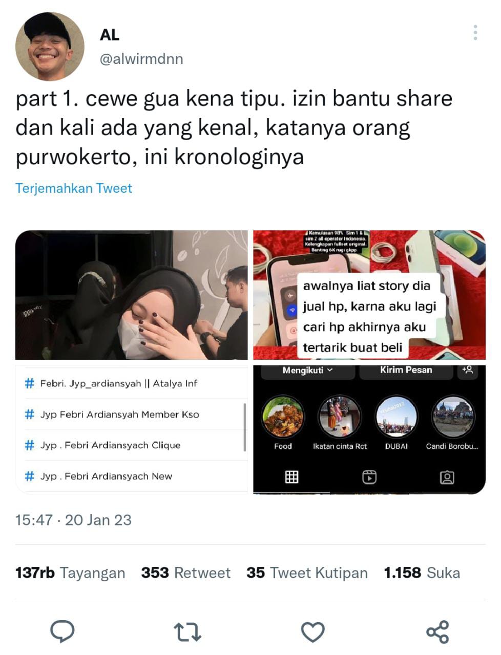 Viral di Twitter! Warga Jakarta Jadi Korban Penipuan Orang yang Mengaku dari Purwokerto 
