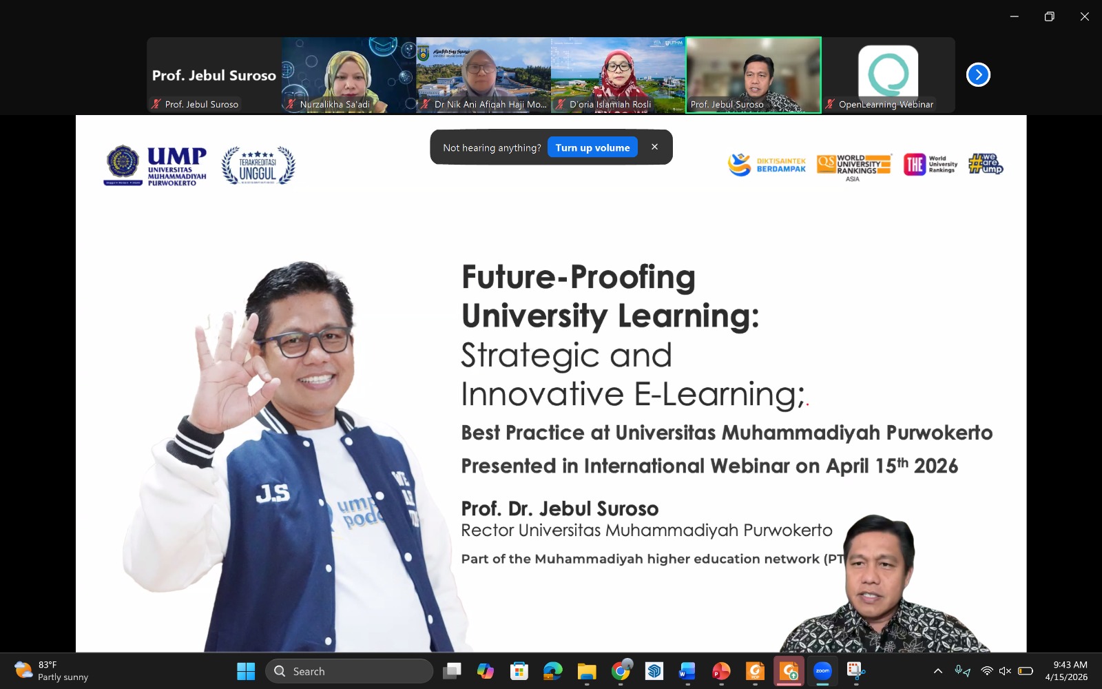 Rektor UMP Jadi Pembicara Internasional, Dorong Transformasi e-Learning Perguruan Tinggi