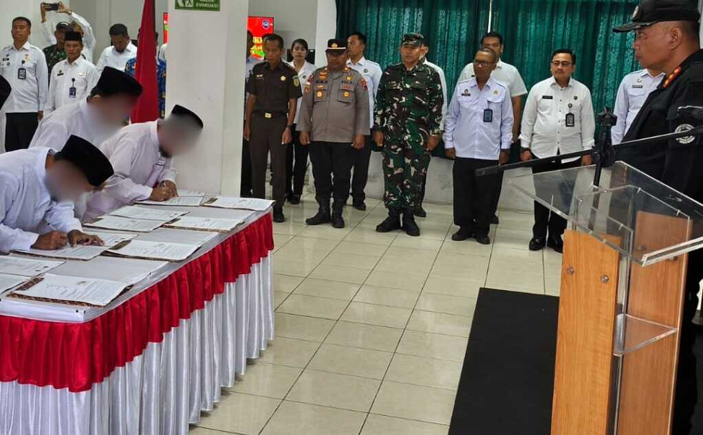 Delapan Napiter Lapas Pasir Putih Nusakambangan Resmi Lepas Ideologi Terorisme