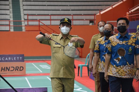 GOR Satria Jadi Lokasi Penyelenggaraan Sirnas, Bupati Husein : Semoga Banyak Atlet Unggul Asal Banyumas