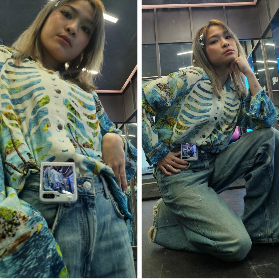 Tips Bikin Konten Mirror Selfie Yang Aesthetic Pakai Galaxy Z Flip5 ala Content Creator TikTok 