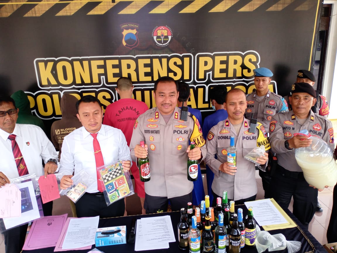 Sepekan, Polres Purbalingga Tangkap Pelaku Judi, Narkoba dan Premanisme