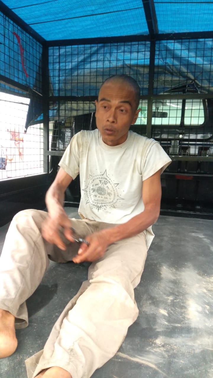 Berhasil Ditangkap, Pria Diduga ODGJ di Karangnangka Dirujuk ke RSUD Banyumas. 