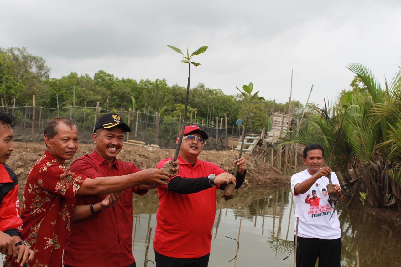 Tanam Mangrove di Cigimbal Park Tritih Kulon, Kaisar Kiasa Ajak Generasi Muda untuk Lestarikan Lingkungan