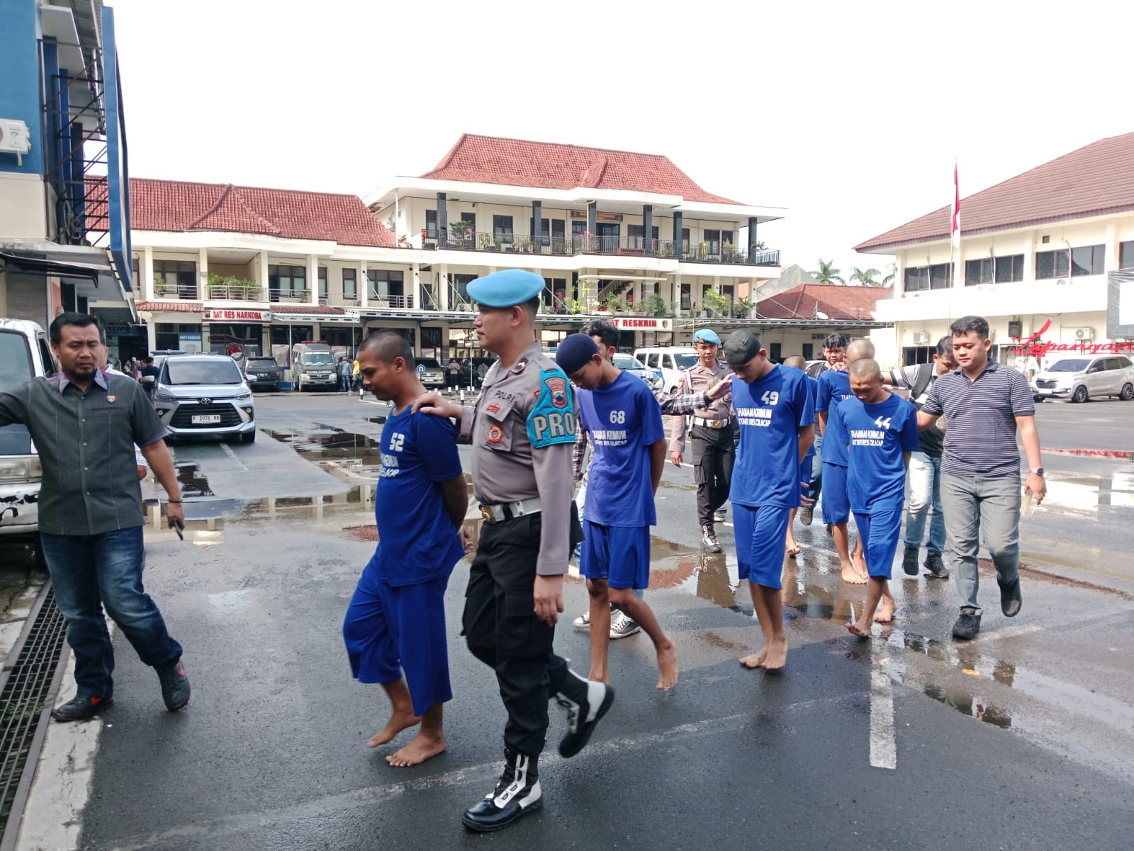 Tindak Lanjut Operasi Aman Candi, Enam Pelaku Kejahatan Diamankan Polresta Cilacap 