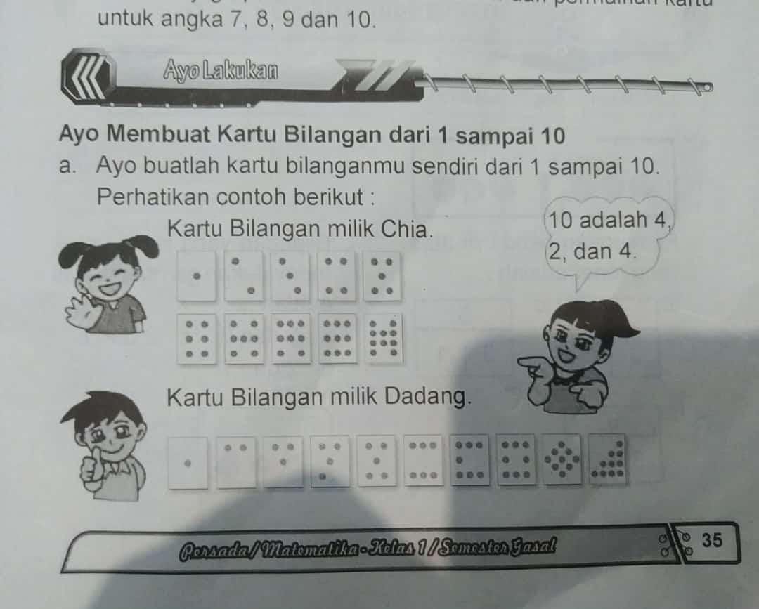 Wali Murid di Baturraden Banyumas Sesalkan Isi Buku LKS Kelas 1 SD Memuat Gambar Permainan Domino