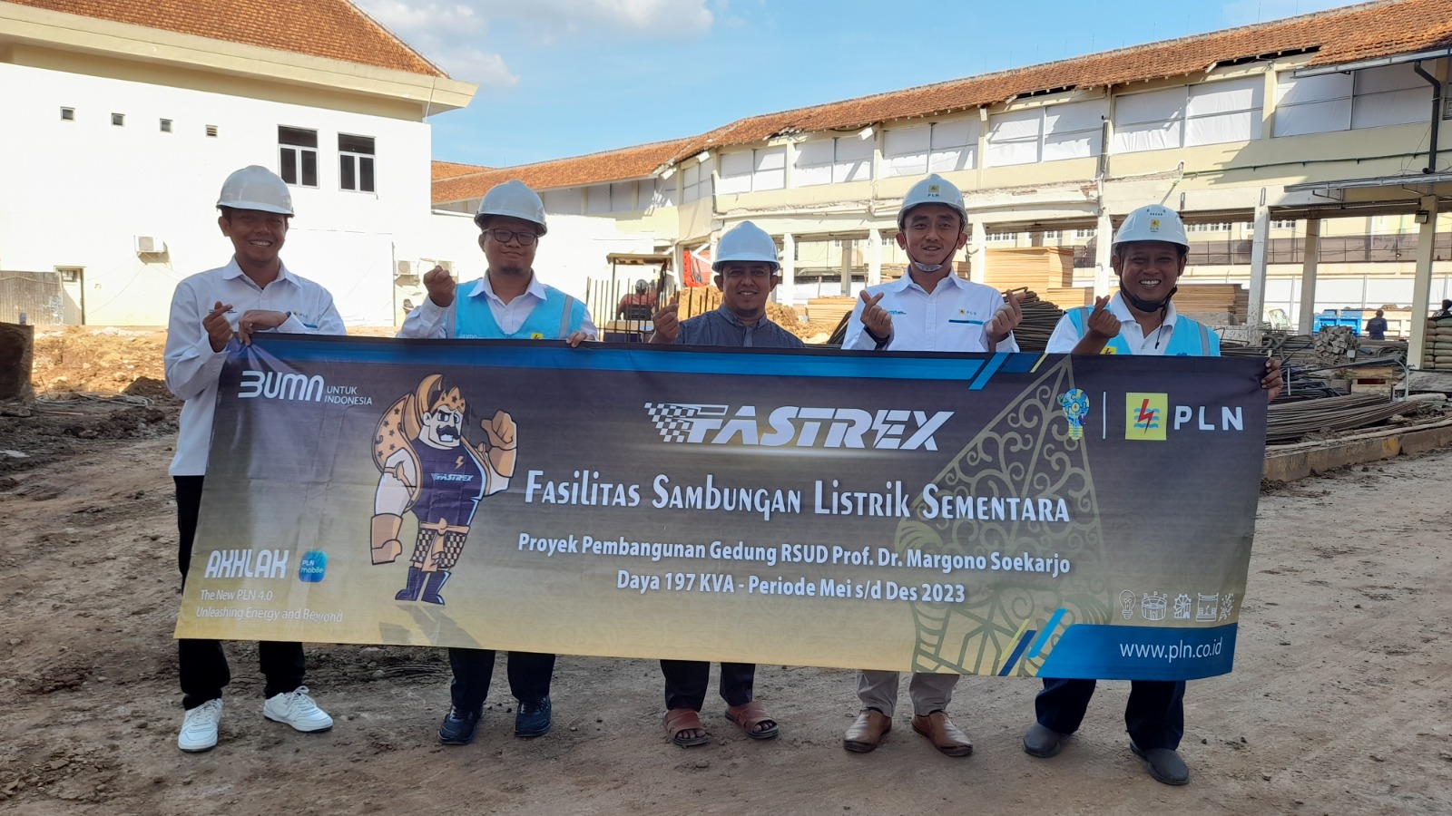 PLN Purwokerto Dukung Pembangunan Proyek Gedung Hemodialisa RSUD Margono Soekarjo dengan FASTREX