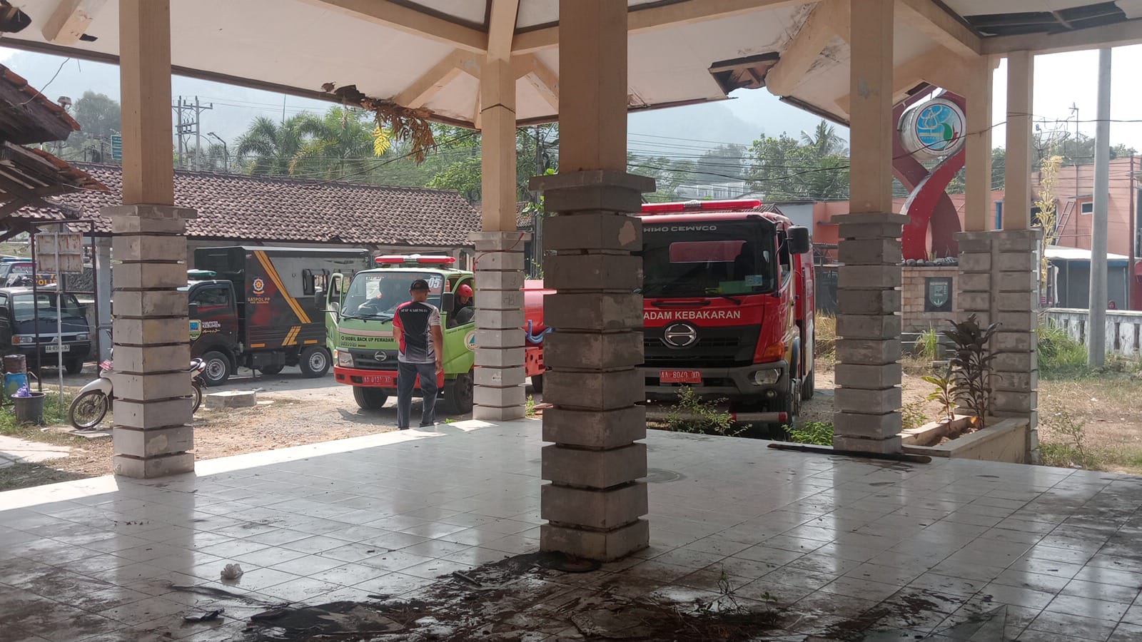 Gudang Eks Kantor Kecamatan Karangsambung Terbakar