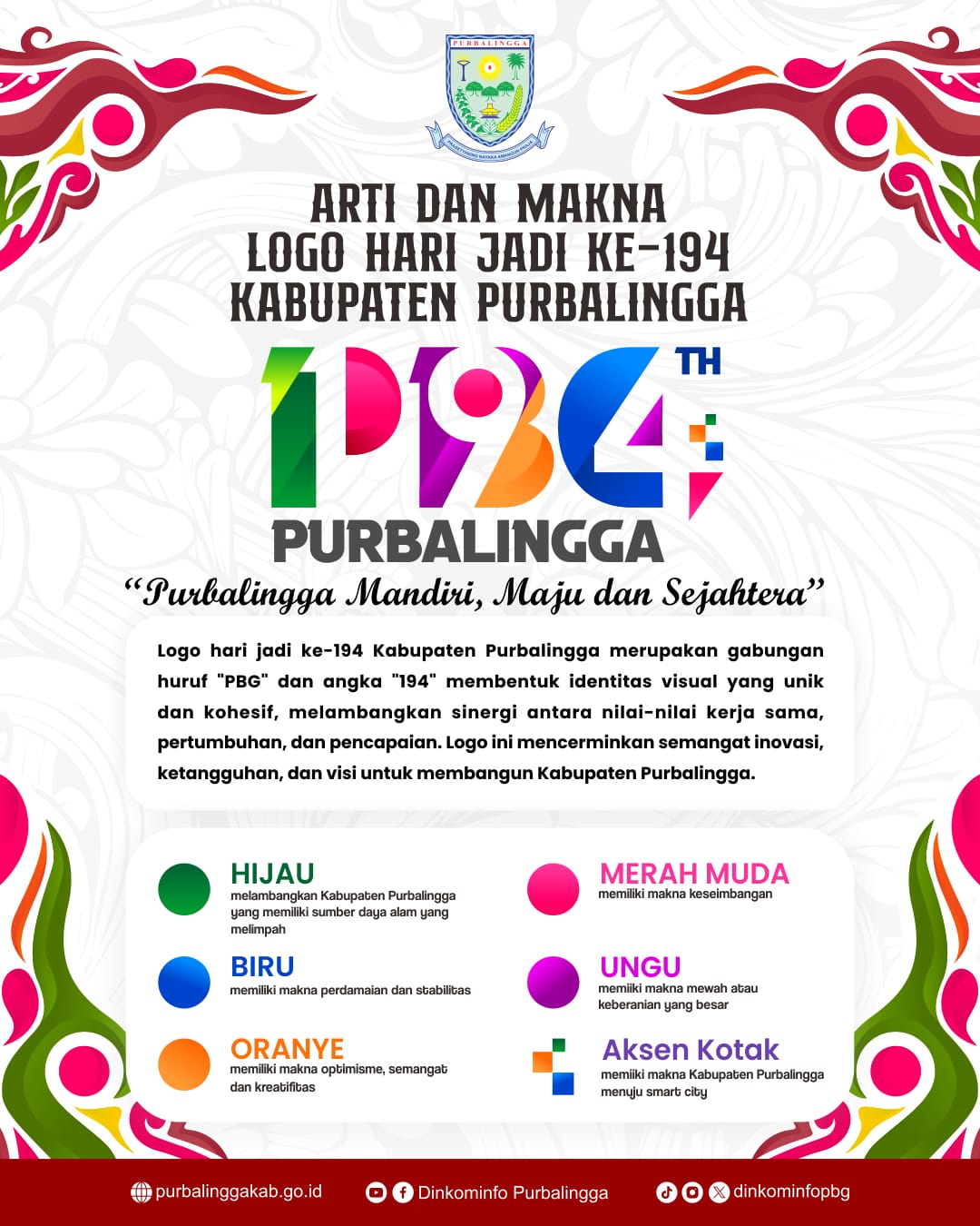 Logo Hari Jadi Ke 194 Kabupaten Purbalingga Dirilis, Ini Maknanya