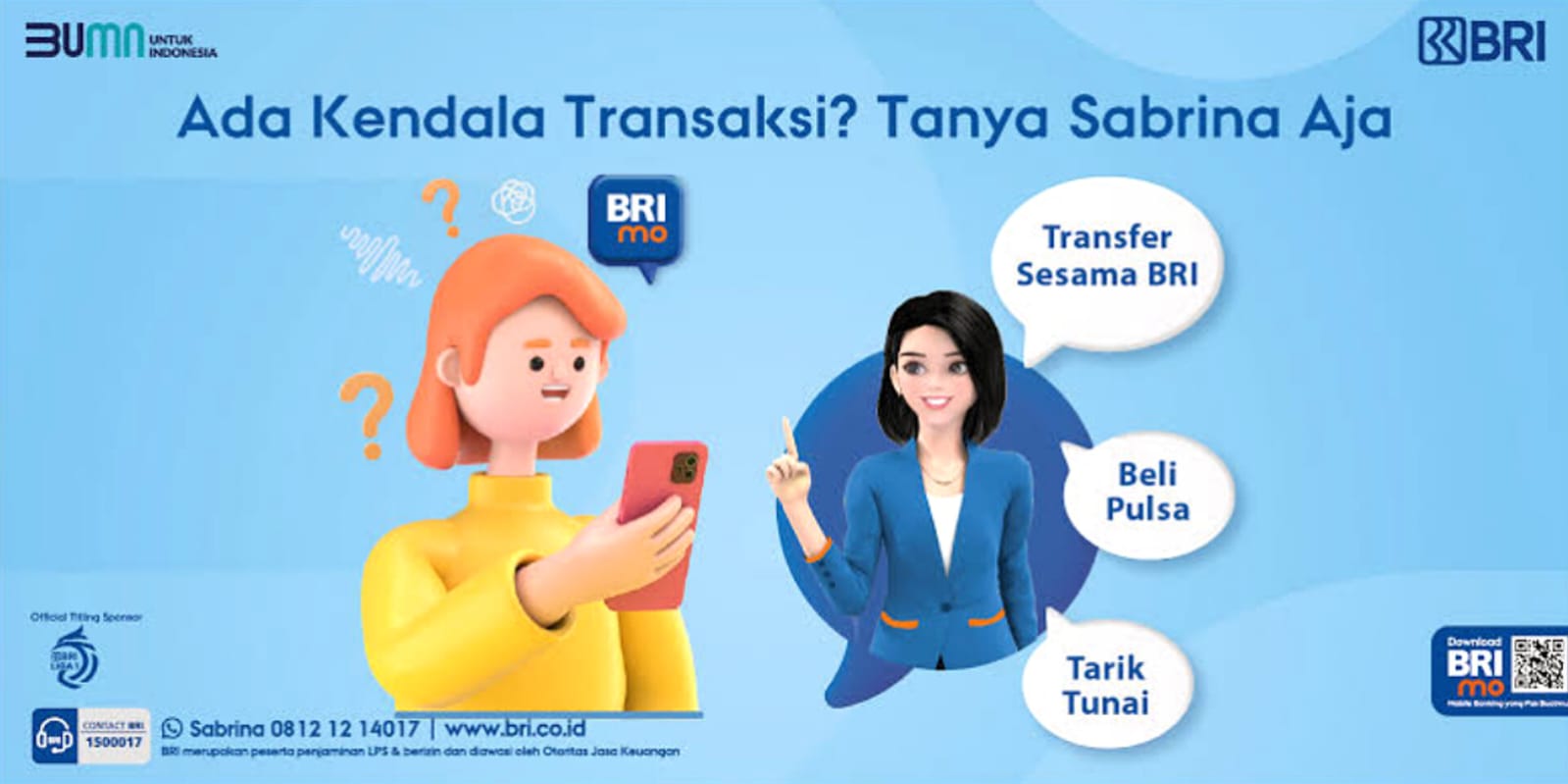 Begini langkah-langkah menggunakan Asisten virtual BRI, Sabrina