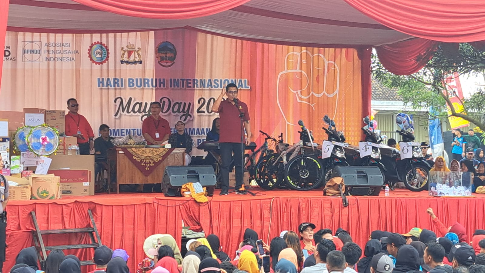 Dari Hari Buruh di Banyumas, Ini Pesan Wakil Bupati dan Ketua SPSI 