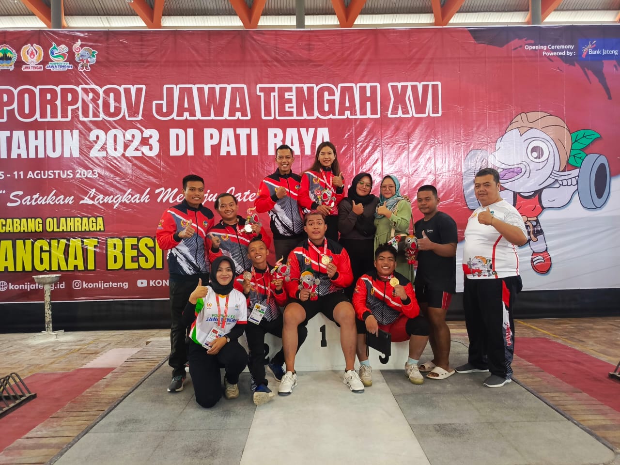 Porprov 2023 Jateng, Angkat Besi Banyumas Sumbang 1 Emas 3 Perak