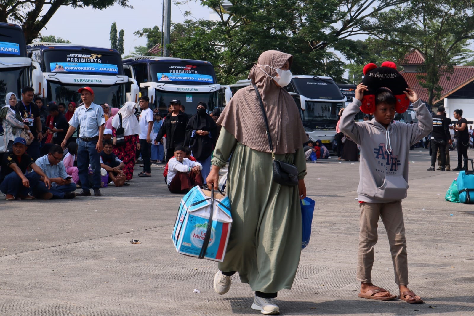 Angkutan Balik Gratis dari Purwokerto, Warga : Ini Pertama Kali Bagi Kami, Lumayan Hemat