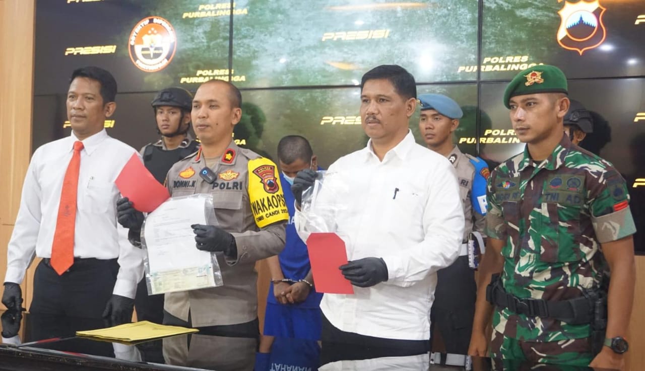 Sinertigas TNI dan Polri, Anggota Yonif 406 Tangkap Pelaku Curanmor di Purbalingga