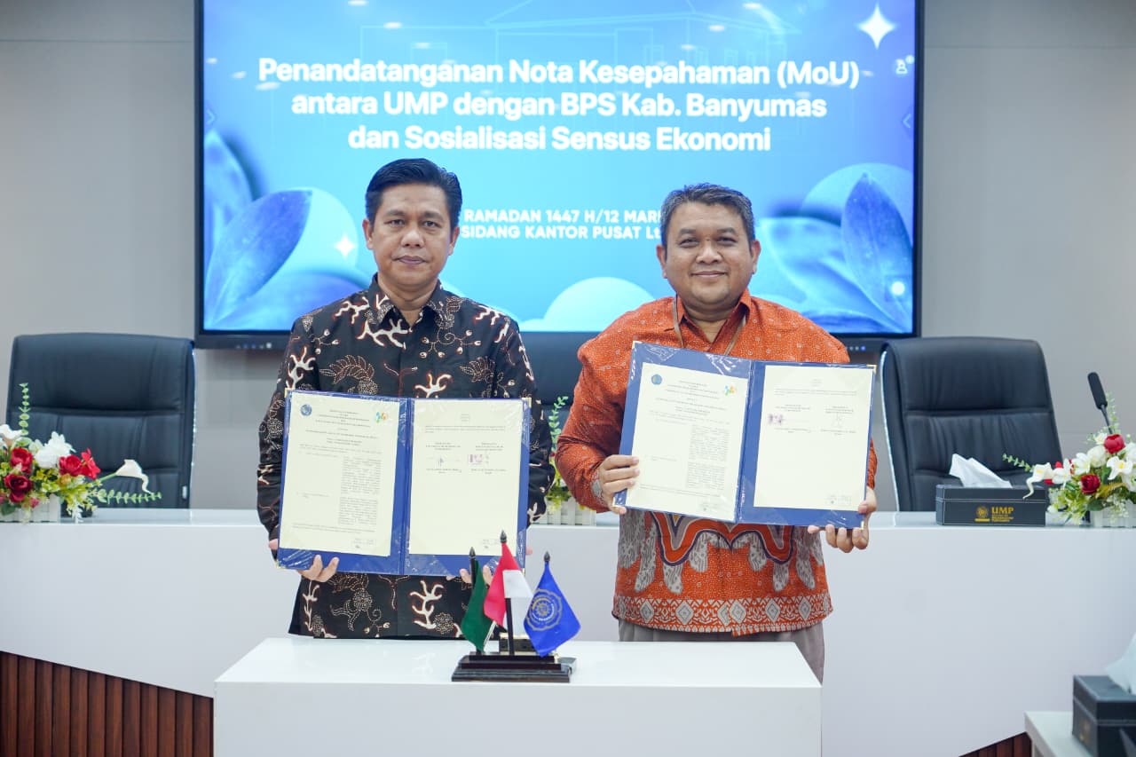 UMP dan BPS Banyumas Teken MoU, Siap Sukseskan Sensus Ekonomi 2026 dan Optimalisasi Riset Berbasis Data
