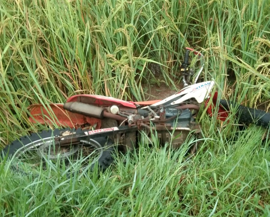 Motor Trail Dimaling, Ternyata Tak Mau Hidup, Dituntun 200 Meter Lalu Dibuang Sawah, Ini Kisahnya