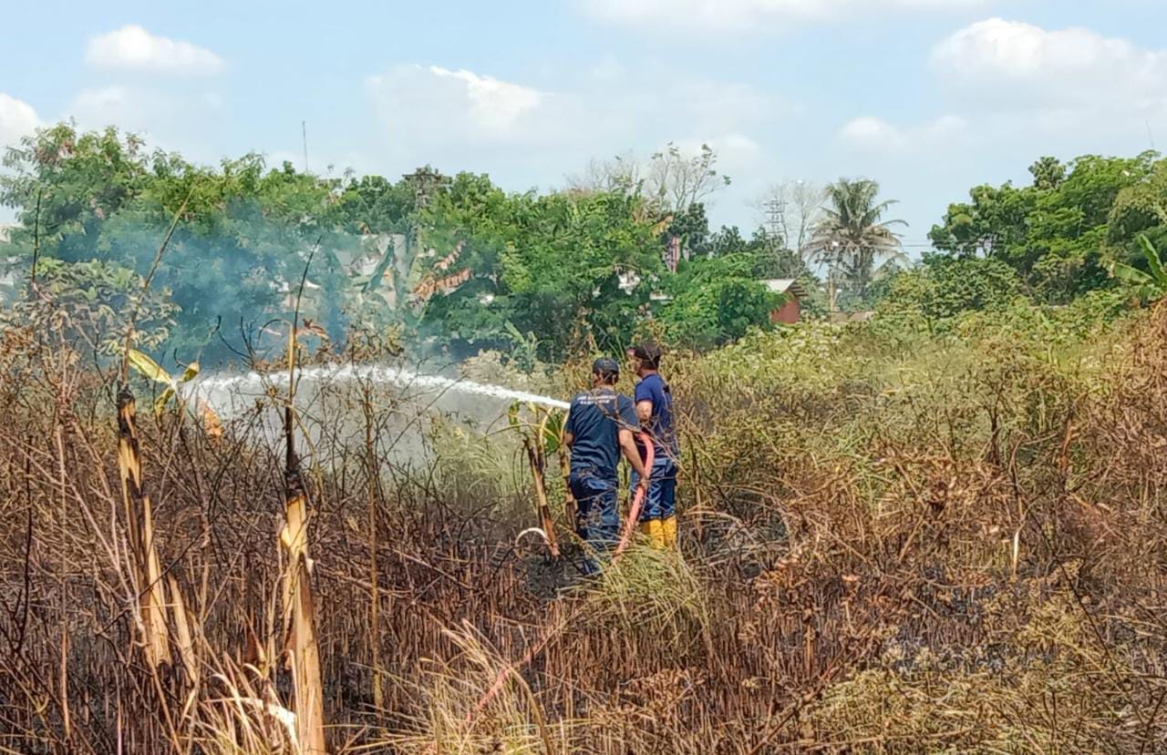 Lahan Kosong Dekat Pemukiman Warga di Purwokerto Kidul Terbakar, Sumber Api Diduga dari Bakaran Sampah