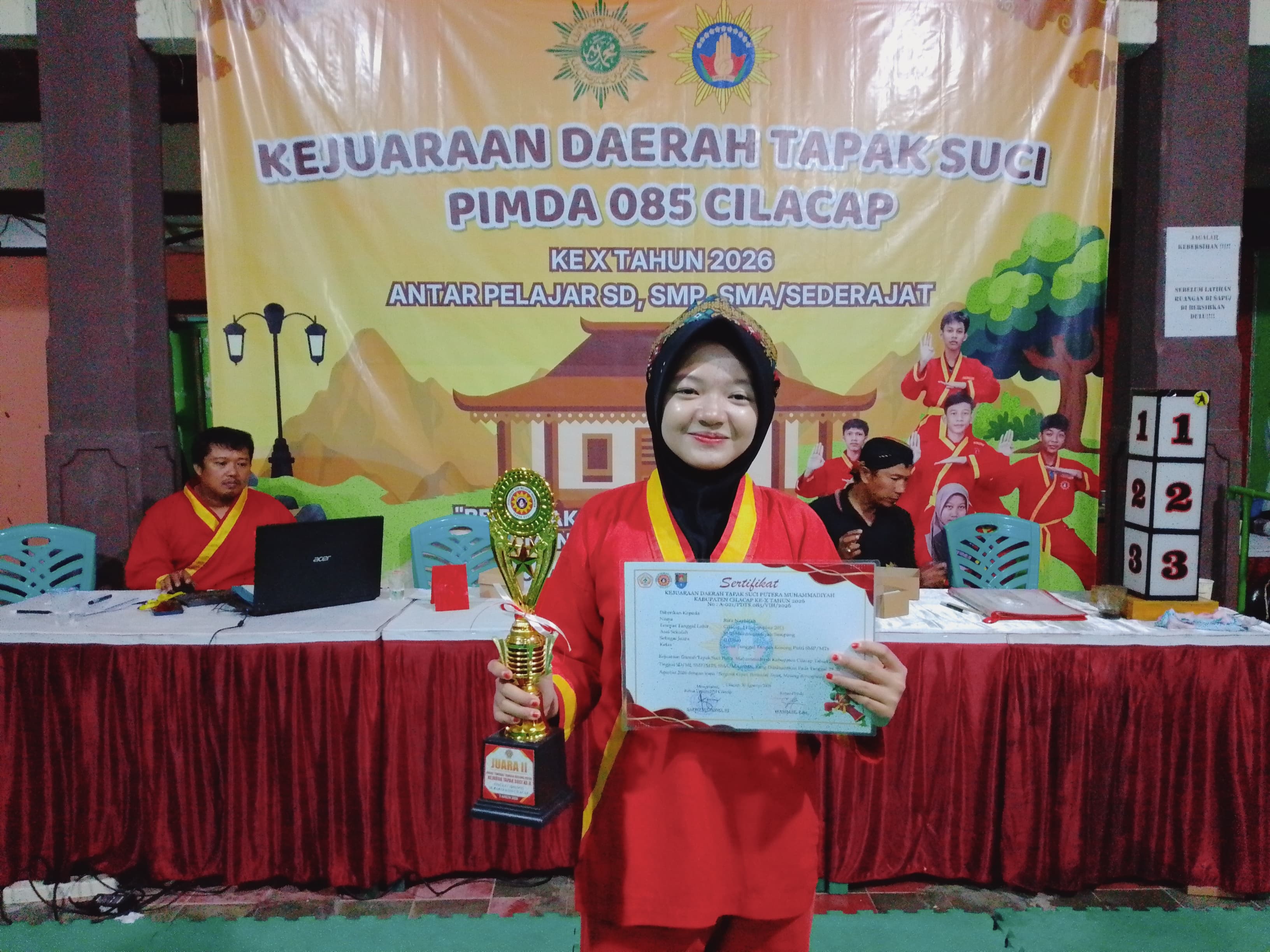 Rifa Nazhifah, Siswi Musa School Sampang Cilacap Raih Juara 2 Kejurda Tapak Suci