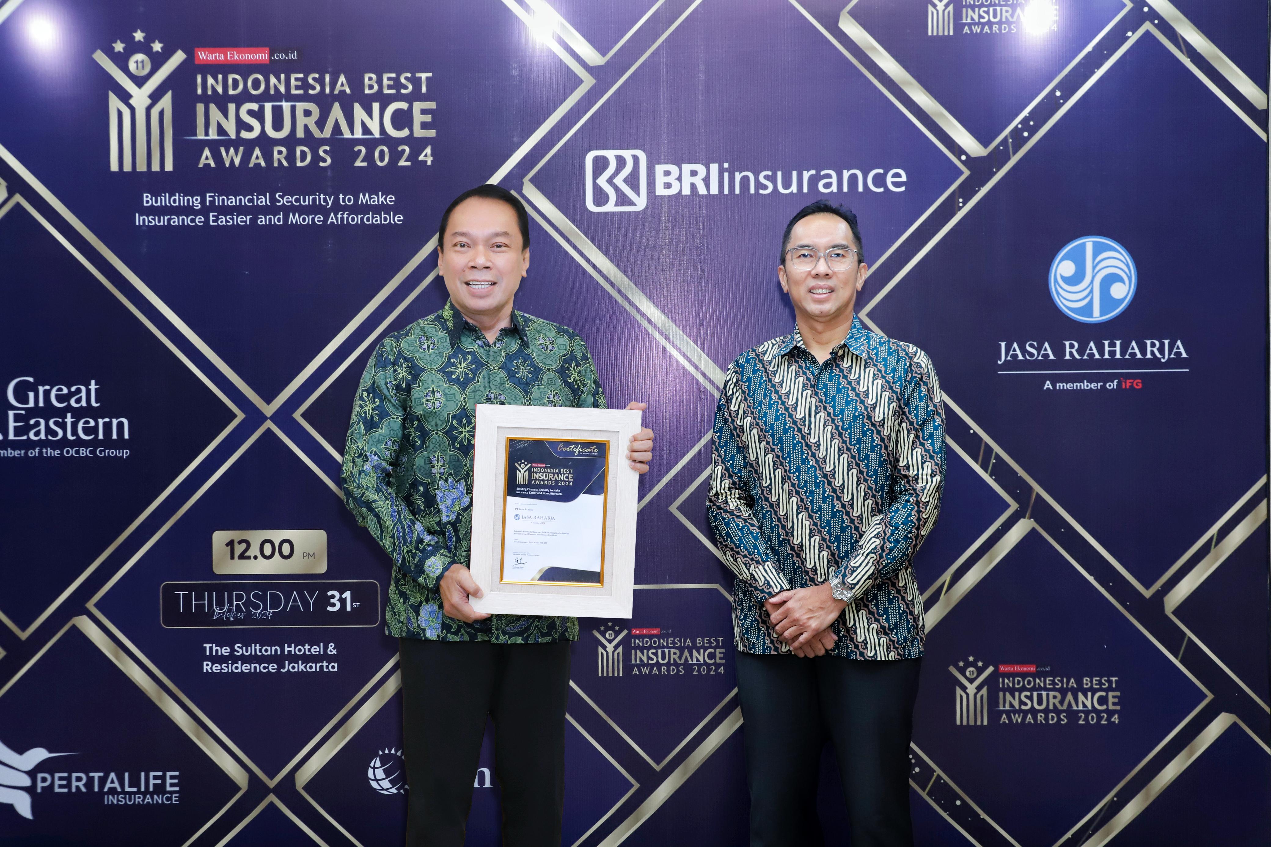 Sukses Jaga Keseimbangan Keuangan dan Pelayanan, Jasa Raharja Raih Penghargaan Indonesia Best Insurance Awards