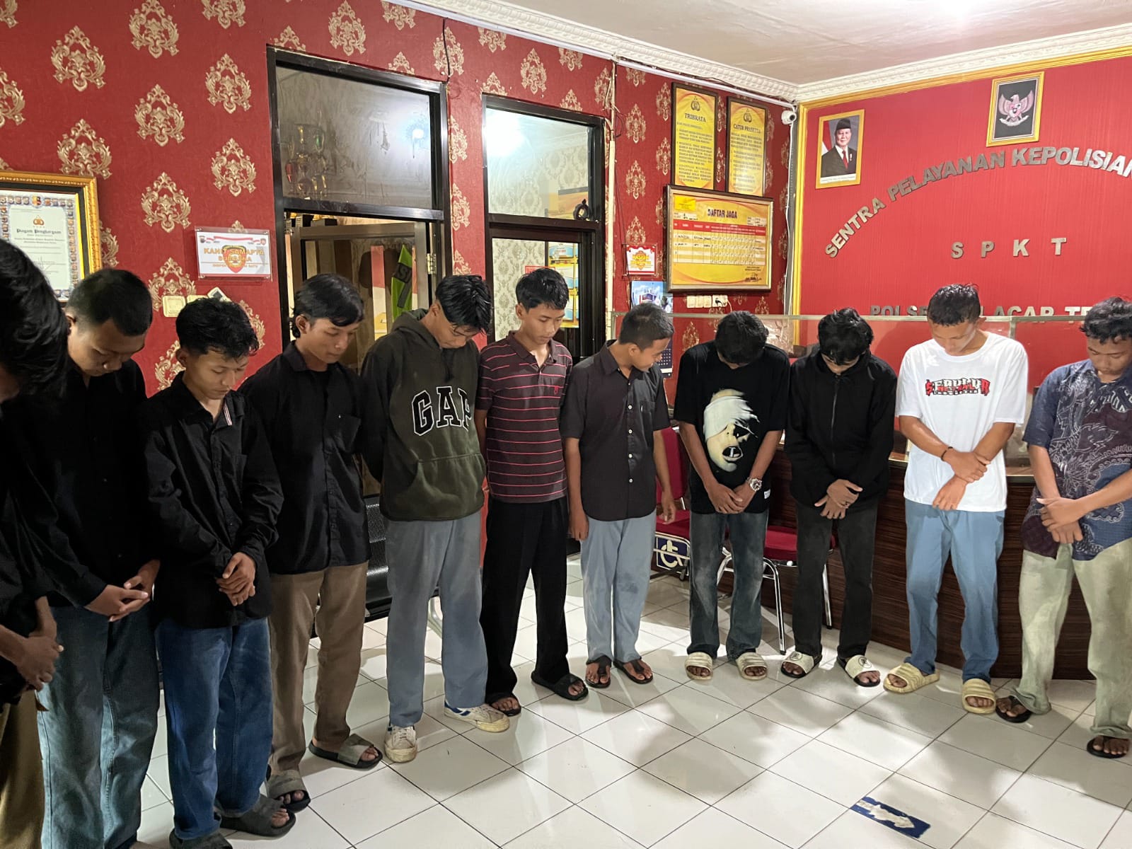 Polsek Cilacap Tengah Amankan Pelaku Tawuran dan Admin Medsos Geng Motor