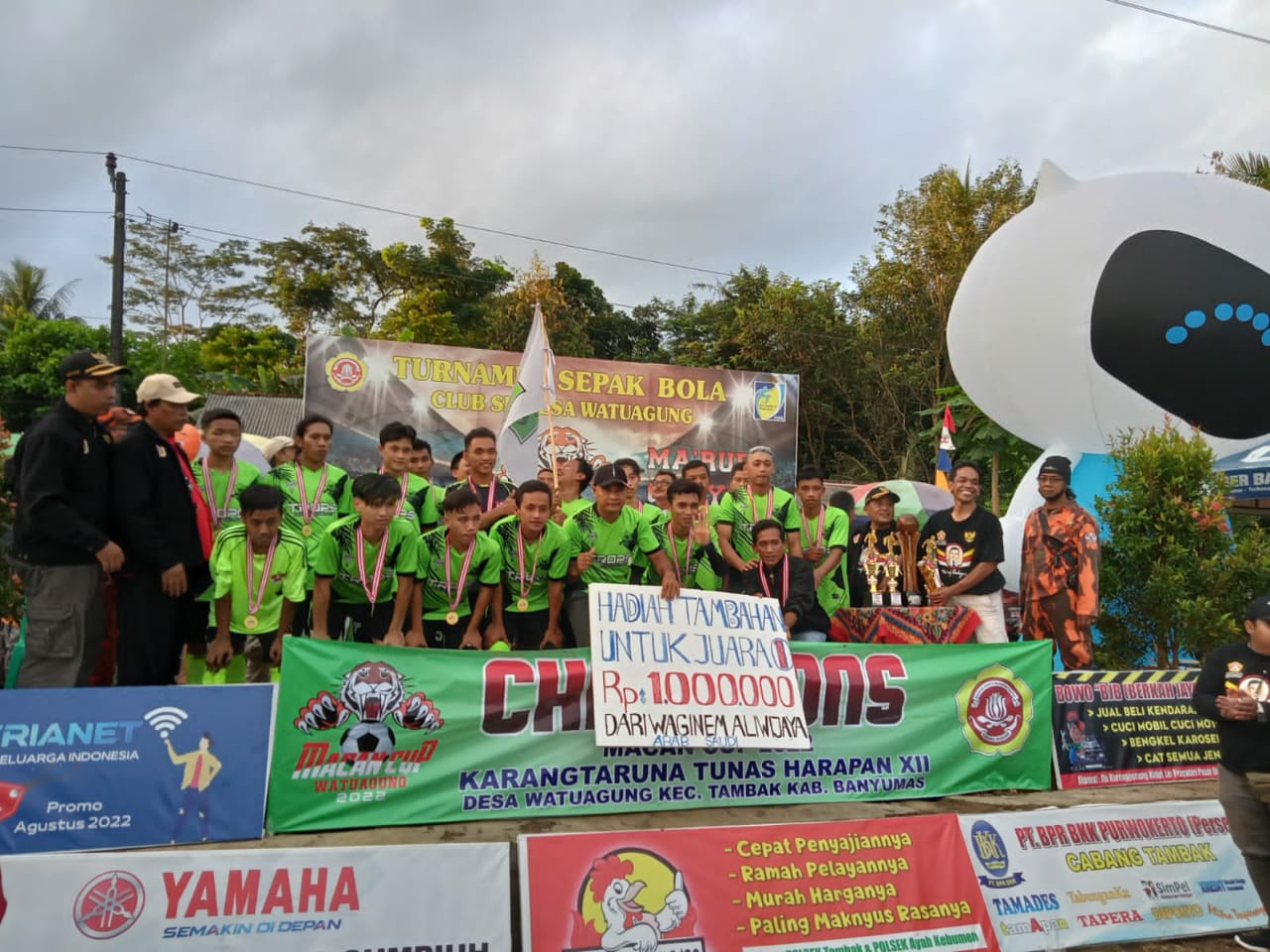Perseka Karangjambe Juara Satu Turnamen Sepak Bola Macan Cup 2022