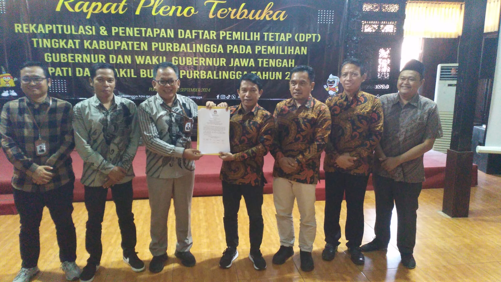 KPU Purbalingga Tetapkan 775.444 Pemilih dalam DPT Pilkada 2024