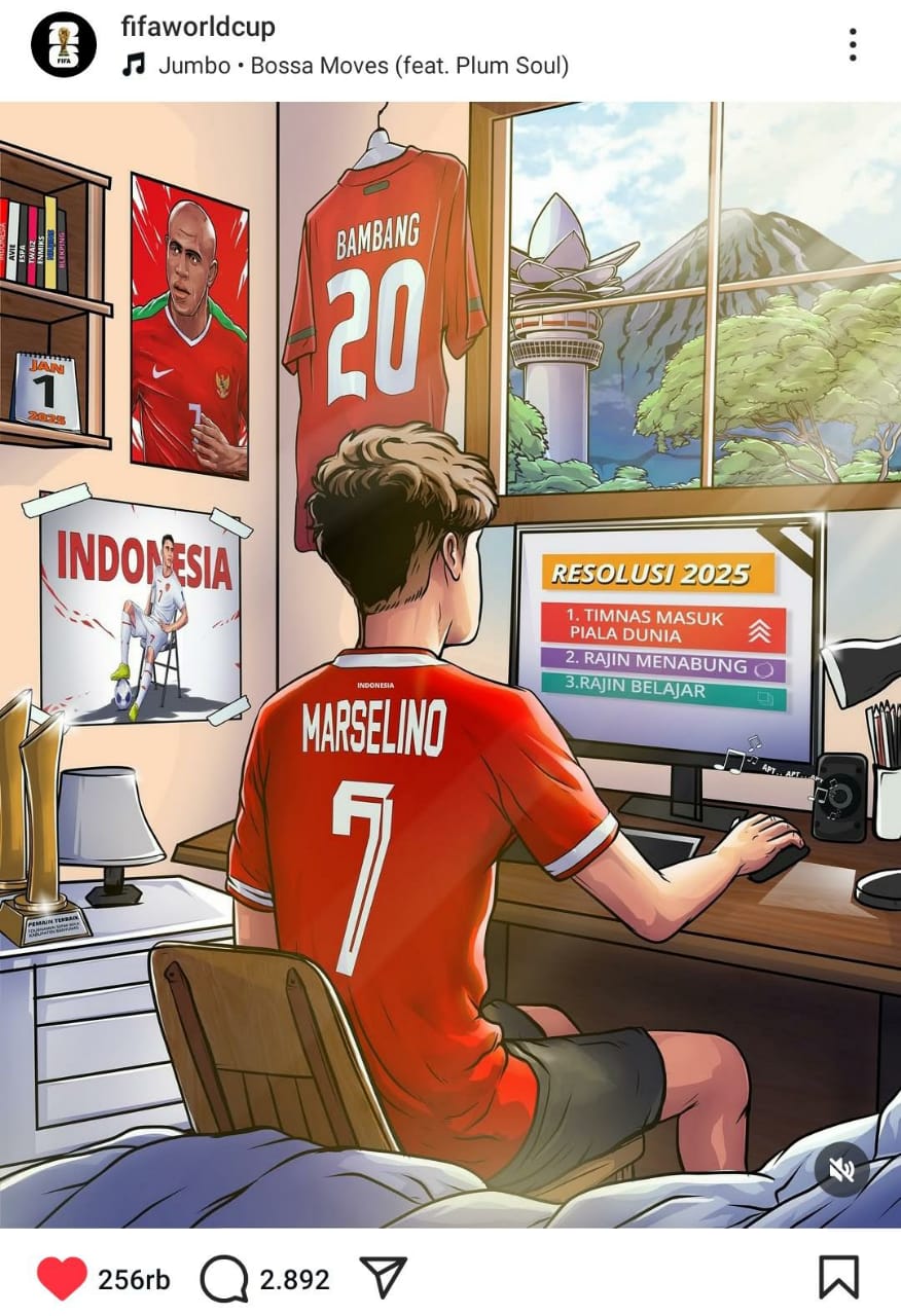 Heboh Akun Instagram FIFA World Cup Posting Gambar Menara Teratai dan Gunung Slamet, Siapa Seniman Pembuatnya