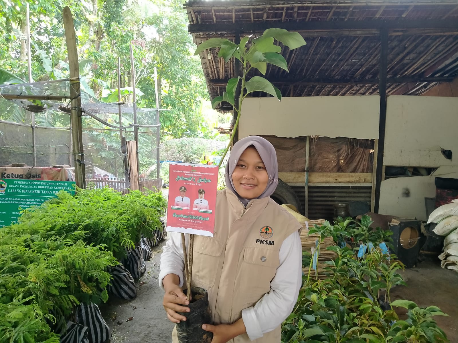 Inovasi Ramah Lingkungan PKSM Banyumas, Gunakan Bibit Tanaman Produktif untuk Ucapan Selamat