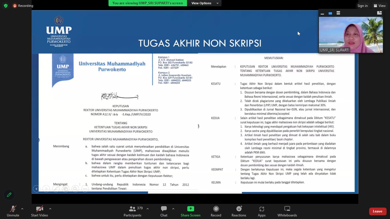 Perubahan dalam Pendidikan Tinggi: Mahasiswa Bisa Lulus Tanpa Skripsi di FIKES UMP