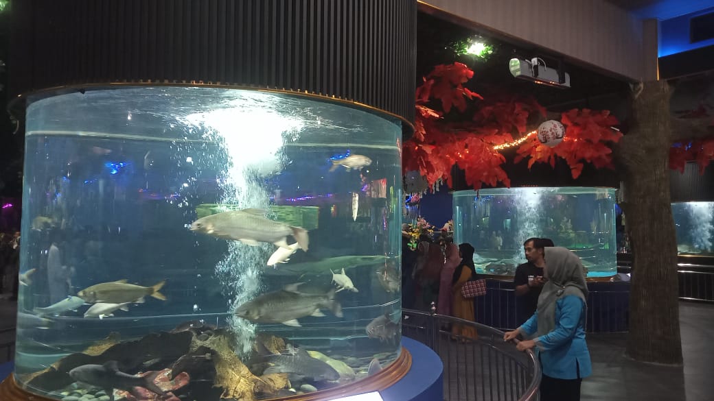 Pertama di Jateng, Purbasari Hadirkan Wahana Akuarium Tabung