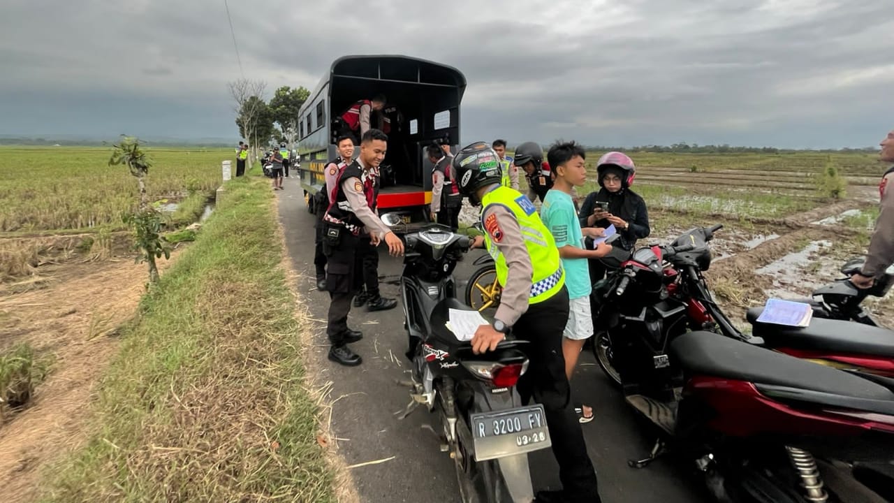 67 Sepeda Motor Berhasil Diamankan dalam Razia Balap Liar di Kaligondang Purbalingga