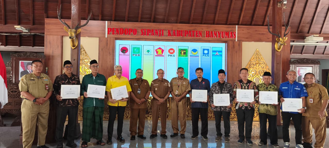 PDI Perjuangan Terima Bantuan Parpol Terbesar, Pemkab Banyumas Salurkan Rp3,08 Miliar untuk Sembilan Partai