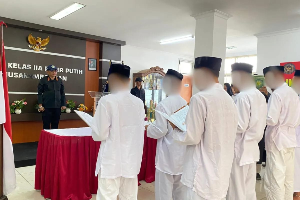 Delapan Napiter di Lapas Pasir Putih Nusakambangan Cilacap Ikrar Setia NKRI