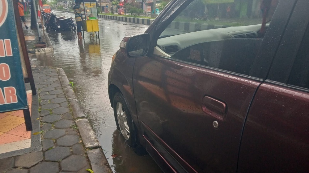 Ini Titik Genangan Air di Jalan Utama Kota Purbalingga