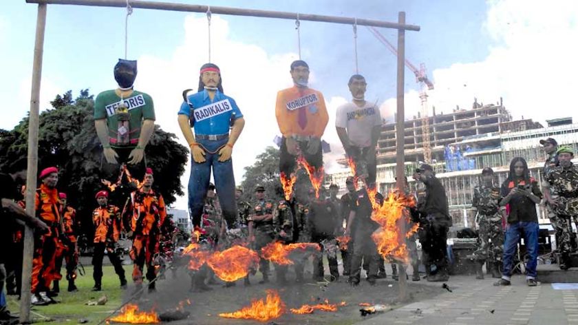 Aksi Demo Koalisi Benteng Nusantara (KBN) Banyumas: Bakar Teroris sampai Bandar Narkoba