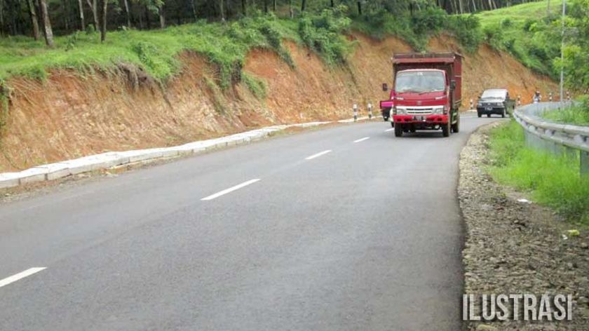 Jalur Munggangsari, Ajibarang - Purwokerto Rawan Longsor