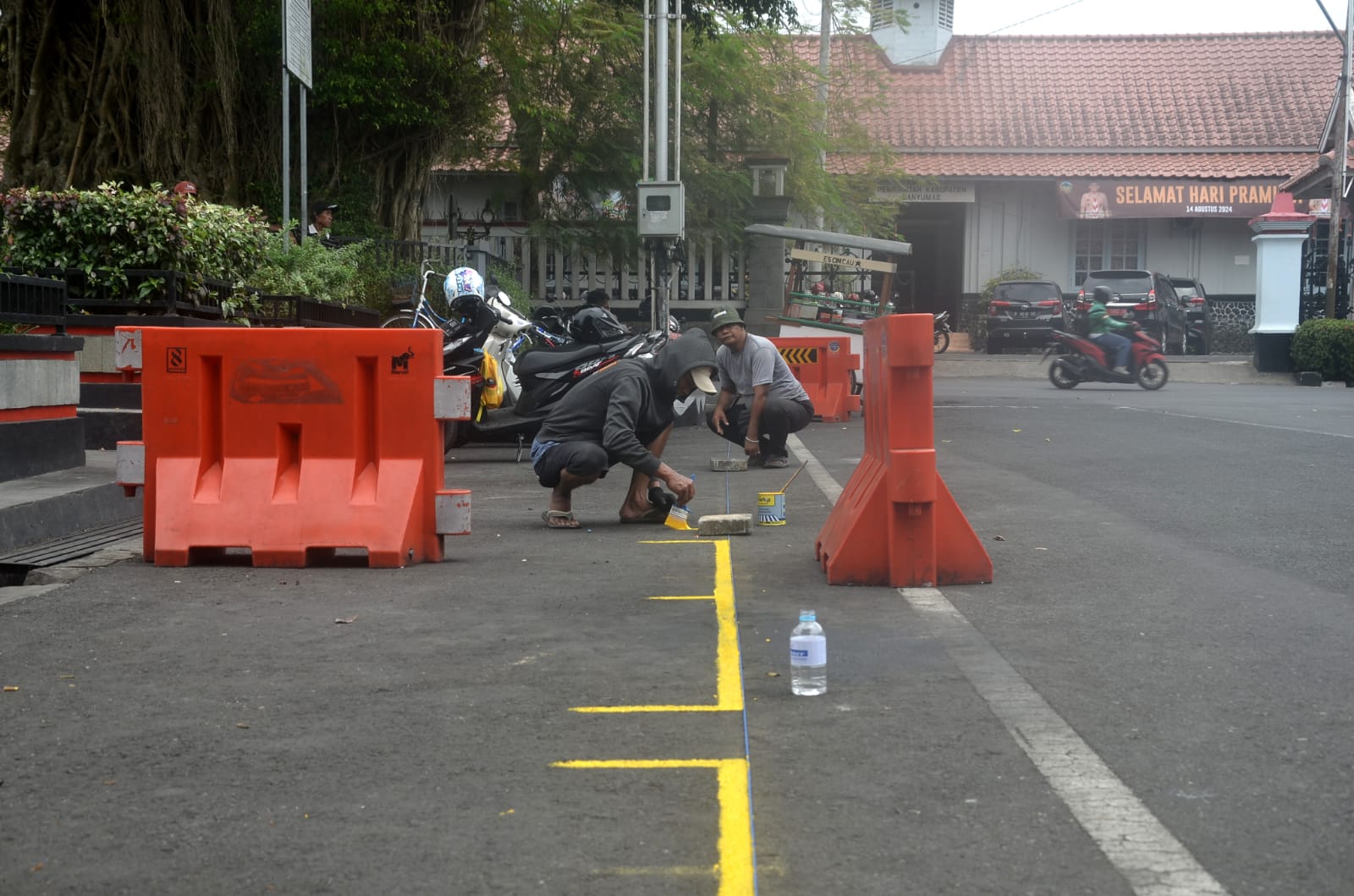 Cegah Gesekan, Pengurus Paguyuban PKL Alun-alun Purwokerto Pertebal Garis Batas