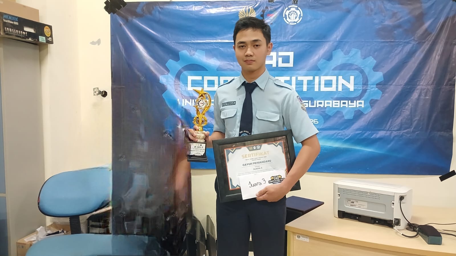 Siswa SMKN 2 Cilacap Meraih Juara 3 CAD Competition