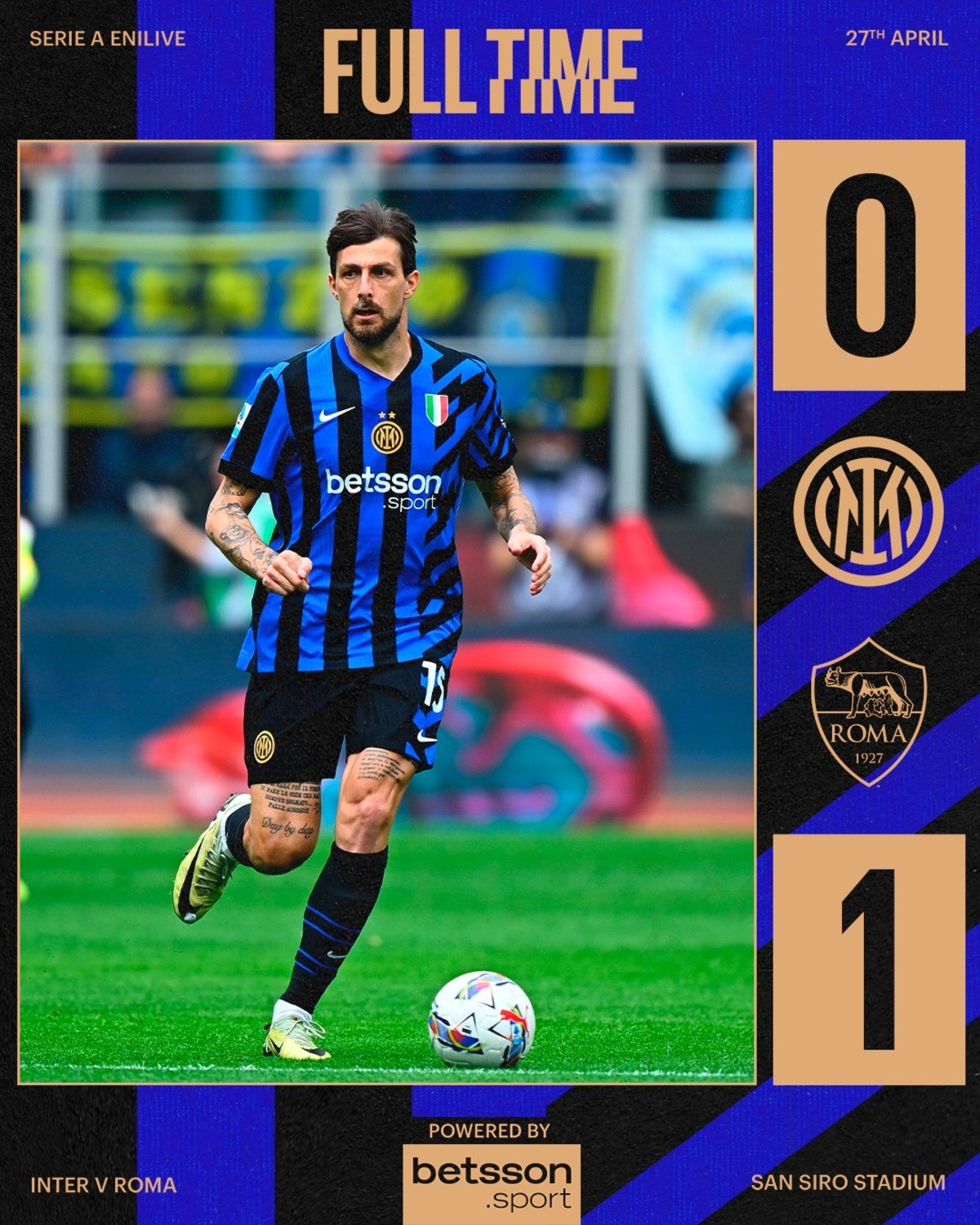 Inter Milan Kalah 1-0 dari AS Roma: Nerazzuri Masih Punya Peluang Raih Scudetto 