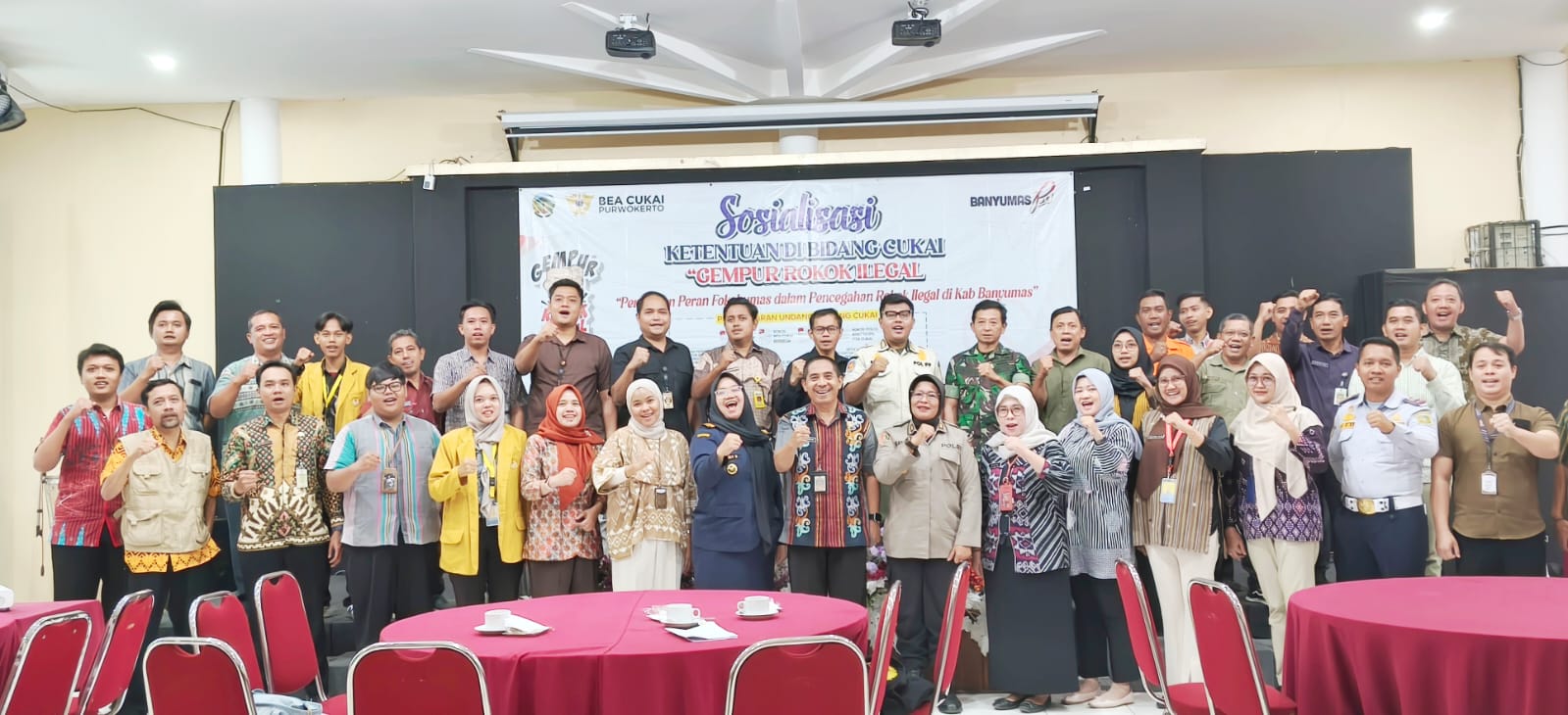Dinkominfo dan Bea Cukai Purwokerto Gandeng Fokohumas Gempur Rokok Ilegal
