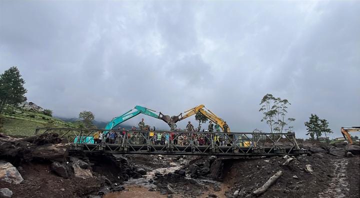Jembatan Bailey Kedua Rampung, Akses Terakhir Wilayah Banjir Bandang Karangreja Purbalingga Tersambung