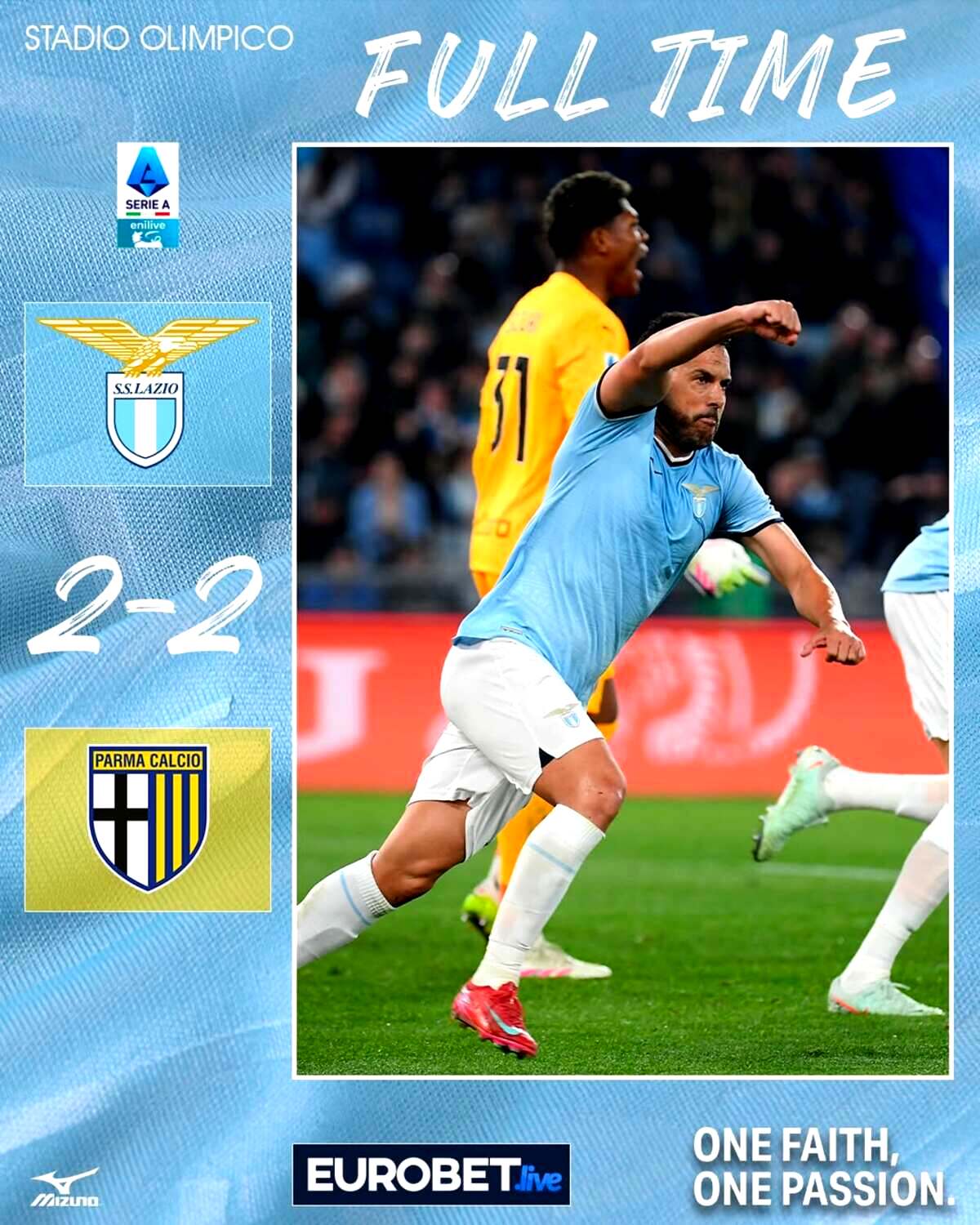 Lazio vs Parma 2-2: Duel Ketat, Pedro Bantu Lazio Hindari Kekalahan