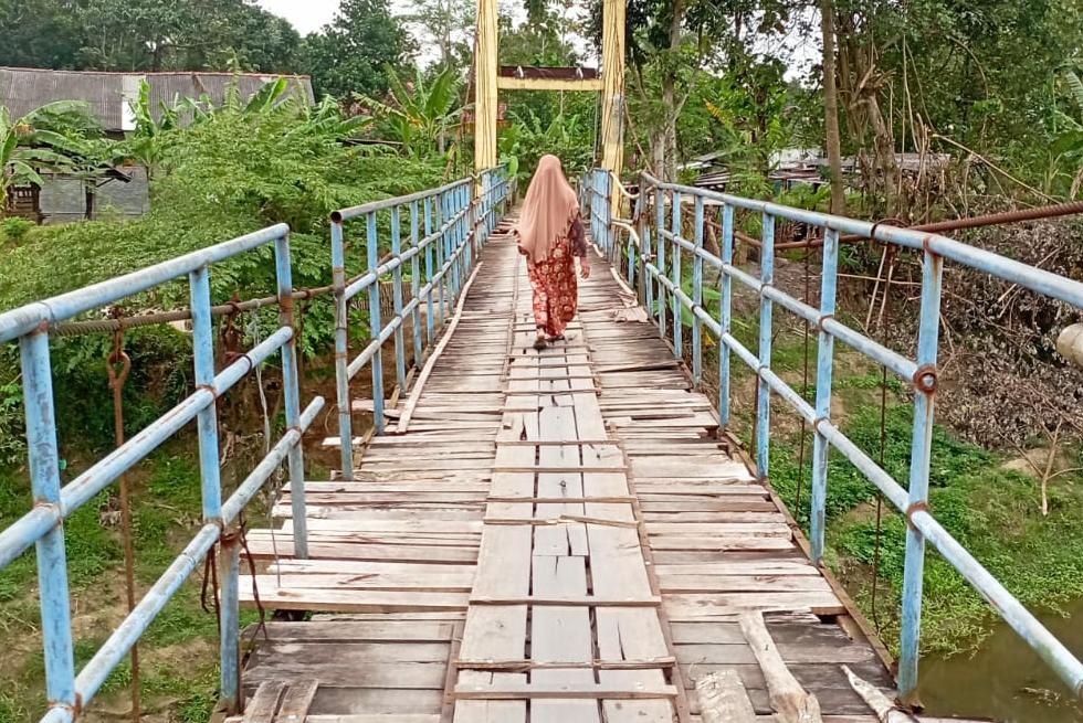 Jembatan Gantung di Bulaksari, Cilacap Butuh Penanganan, Akses Utama Penghubung Dua Desa