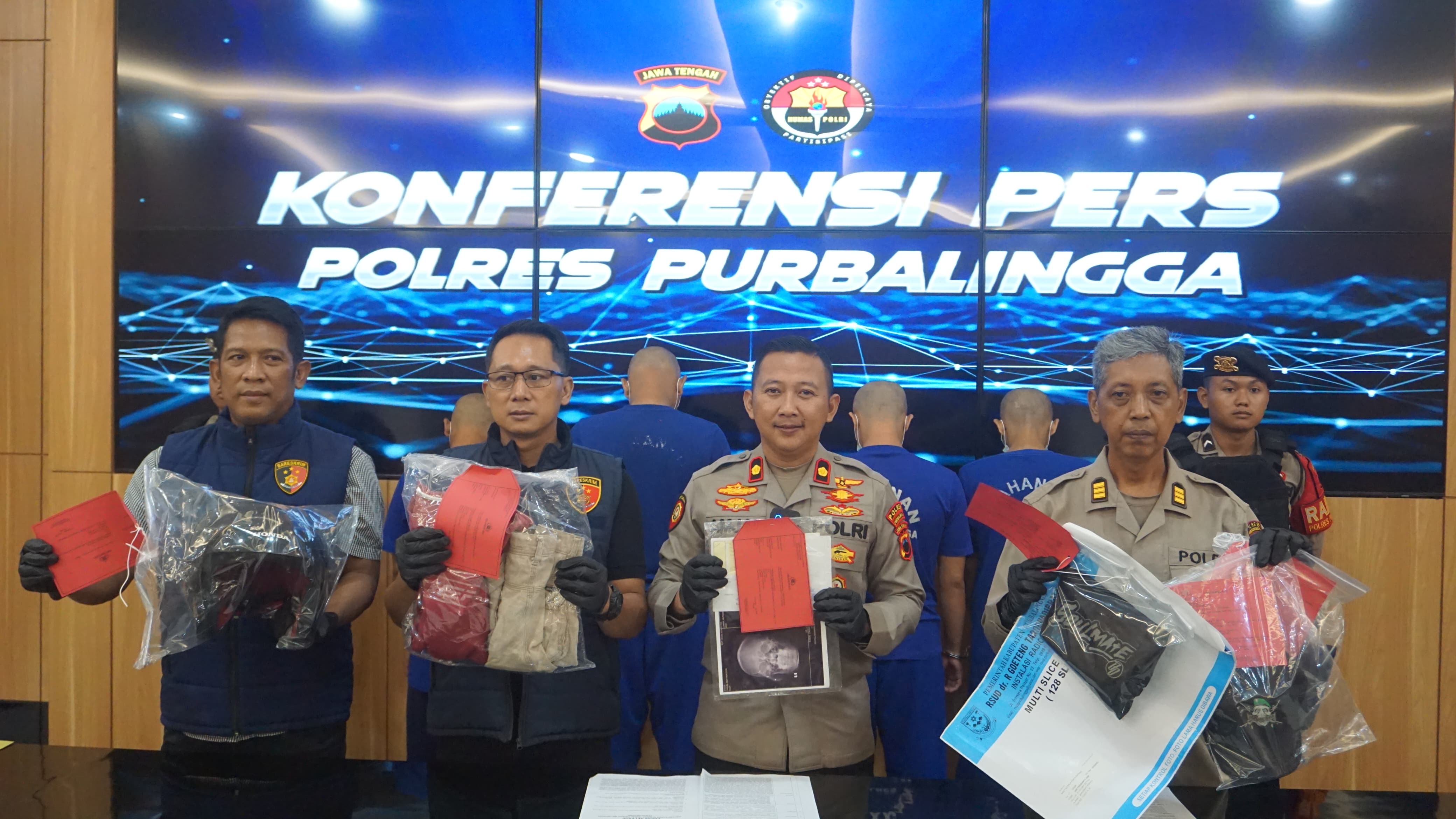 Polres Purbalingga Ungkap Tiga Kasus Penganiayaan, Lima Tersangka Diamankan Dua Orang Buron