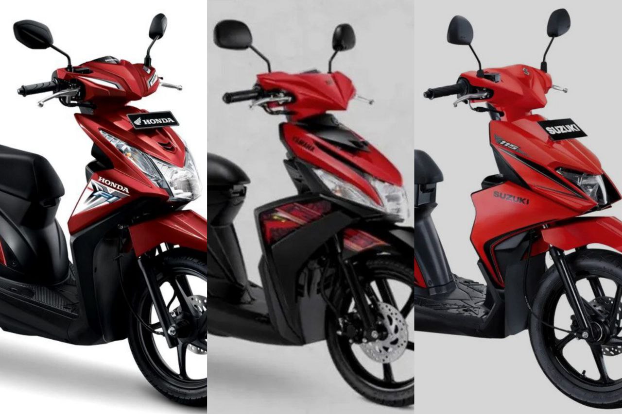 Perbandingan Motor Matic Murah Milik Honda vs Yamaha vs Suzuki, Siapa Pemenangnya?